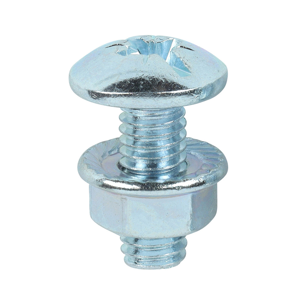 Cable Tray Bolts with Flange Nuts - Zinc - M6 x 16 - Box of 200