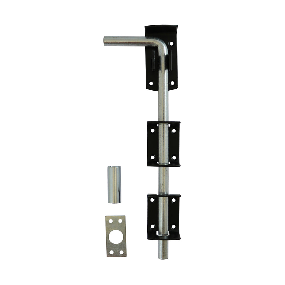 Garage Drop Down Bolt - Black - 12" - TIMbag of 1