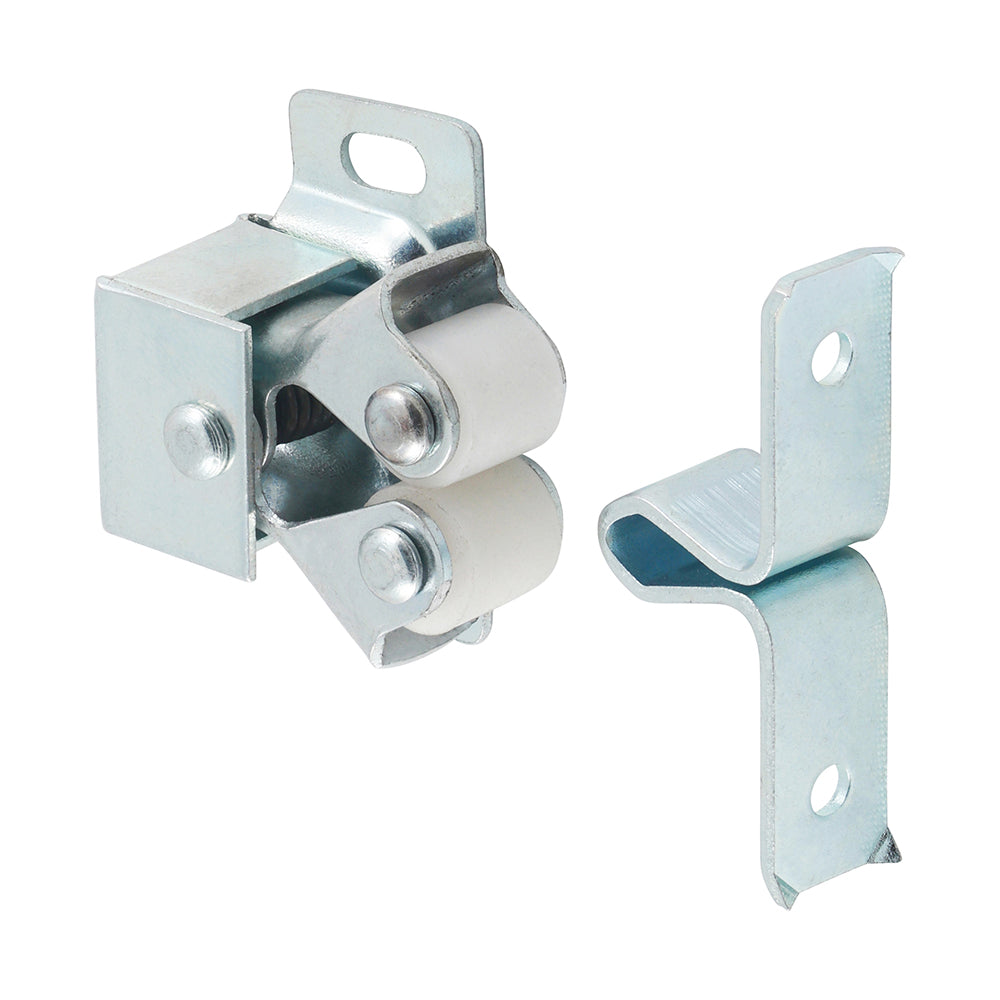 Double Roller Catches - Zinc - 28 x 32 x 1 - TIMpac of 2