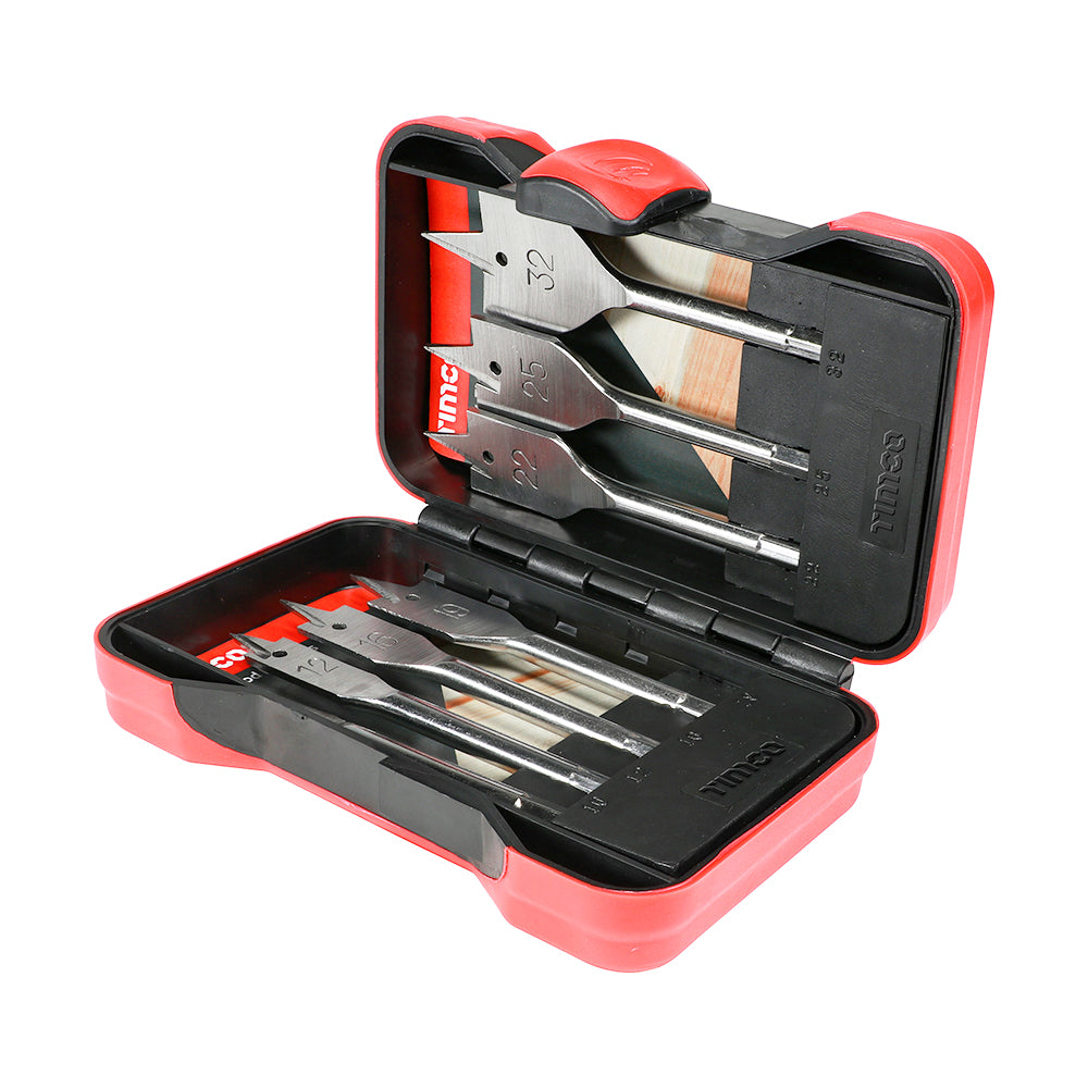 Flat Wood Bit Set - Case of 7