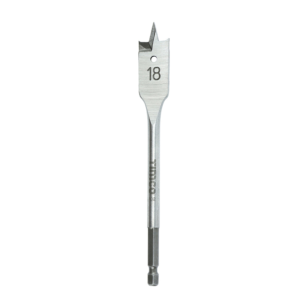 Flat Wood Bit - 18.0 x 152 - Blister Pack of 1