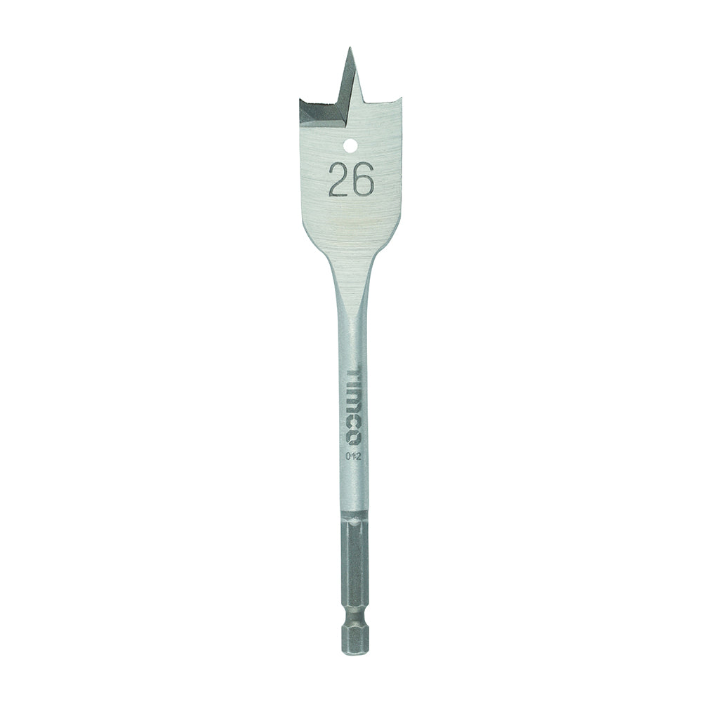 Flat Wood Bit - 26.0 x 152 - Blister Pack of 1