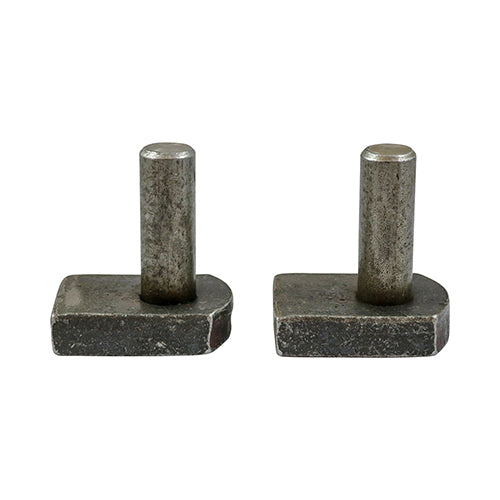 Gate Hooks to Weld - Self Coloured - 19mm - Plain Bag of 2