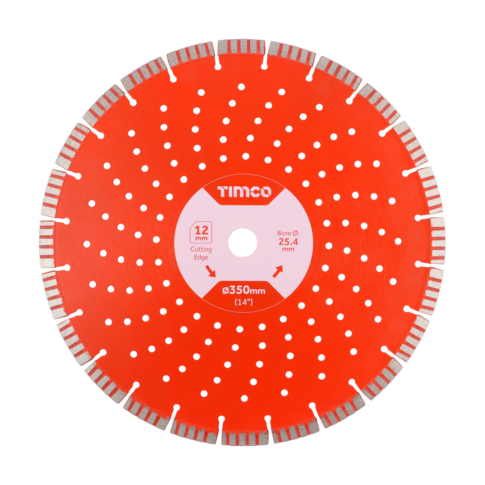 Premium Diamond Blade - Turbo Segmented - 350 x 25.4 - Box of 1