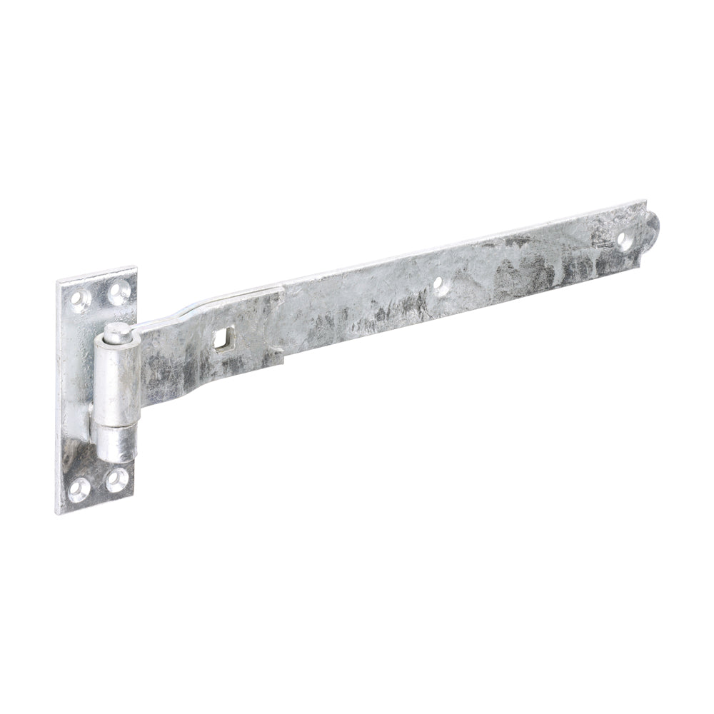 Pair of Cranked Band & Hook On Plates - Hot Dipped Galvanised - 350mm - Plain Bag of 1