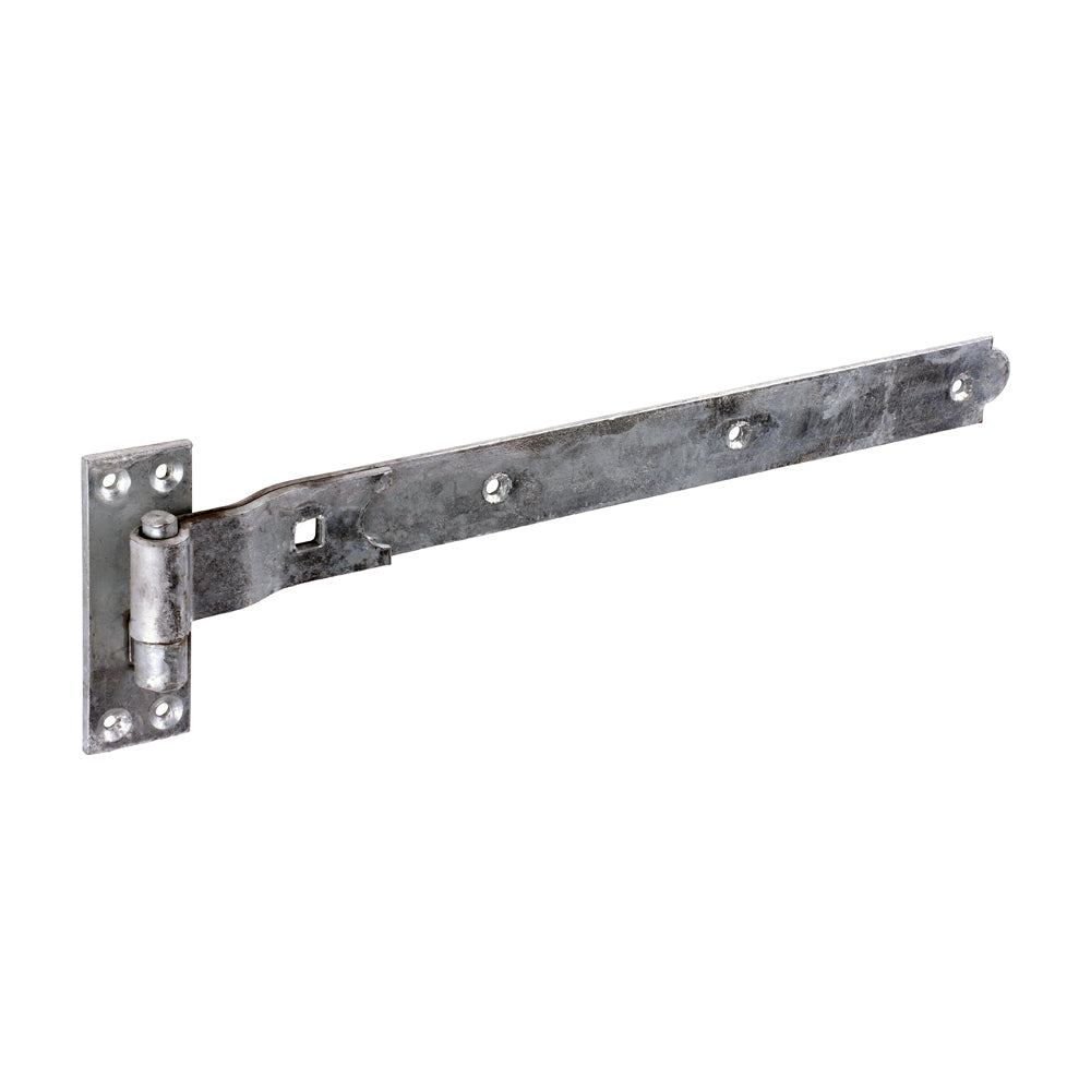 Pair of Cranked Band & Hook On Plates - Hot Dipped Galvanised - 400mm - Plain Bag of 1