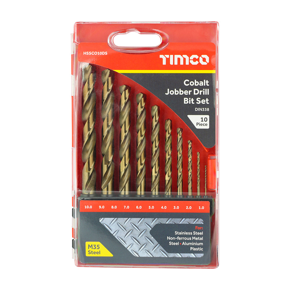 Cobalt Jobber Drill Bit Set - Case of 10