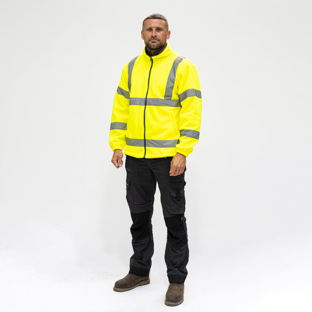 Hi-Visibility Fleece Jacket - Yellow - Small - Bag of 1