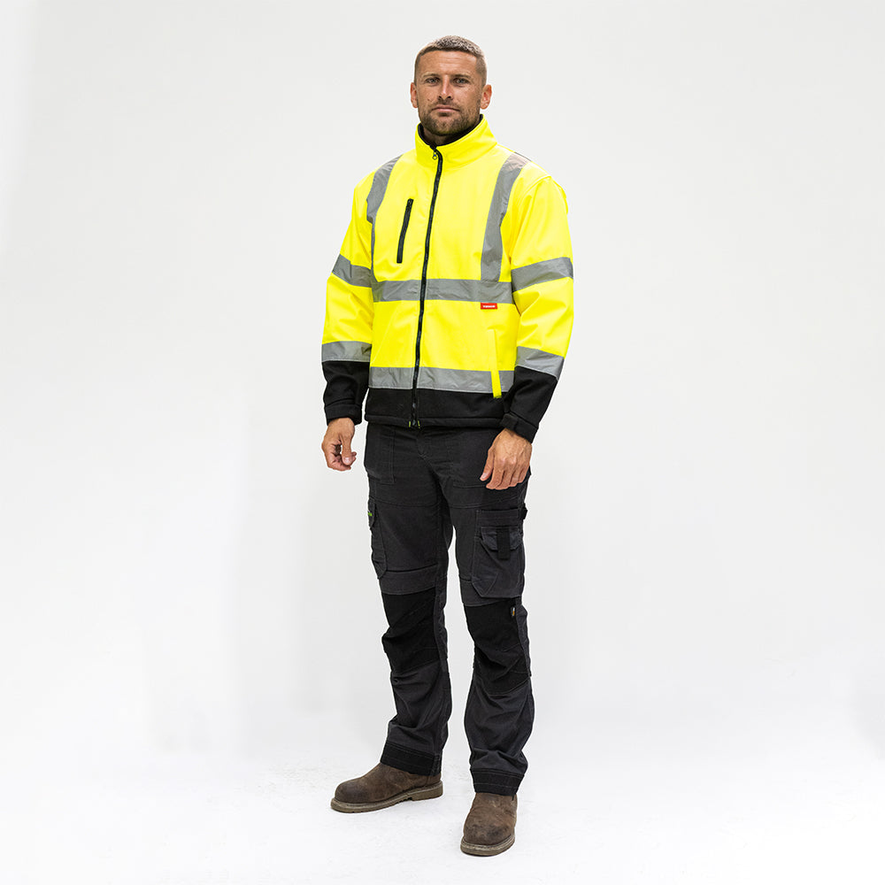 Hi-Visibility Softshell Jacket - Yellow - Large - Bag of 1