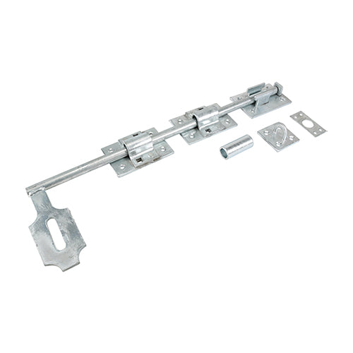 Heavy Locking Drop Down Bolt - Hot Dipped Galvanised - 18" - Plain Bag of 1