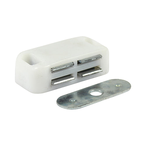 Magnetic Catches - White - 4kg - TIMpac of 2