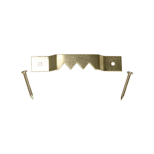 Mixed Sawtooth Hangers and Nails - Electro Brass - 41mm & 63mm - TIMpac of 15