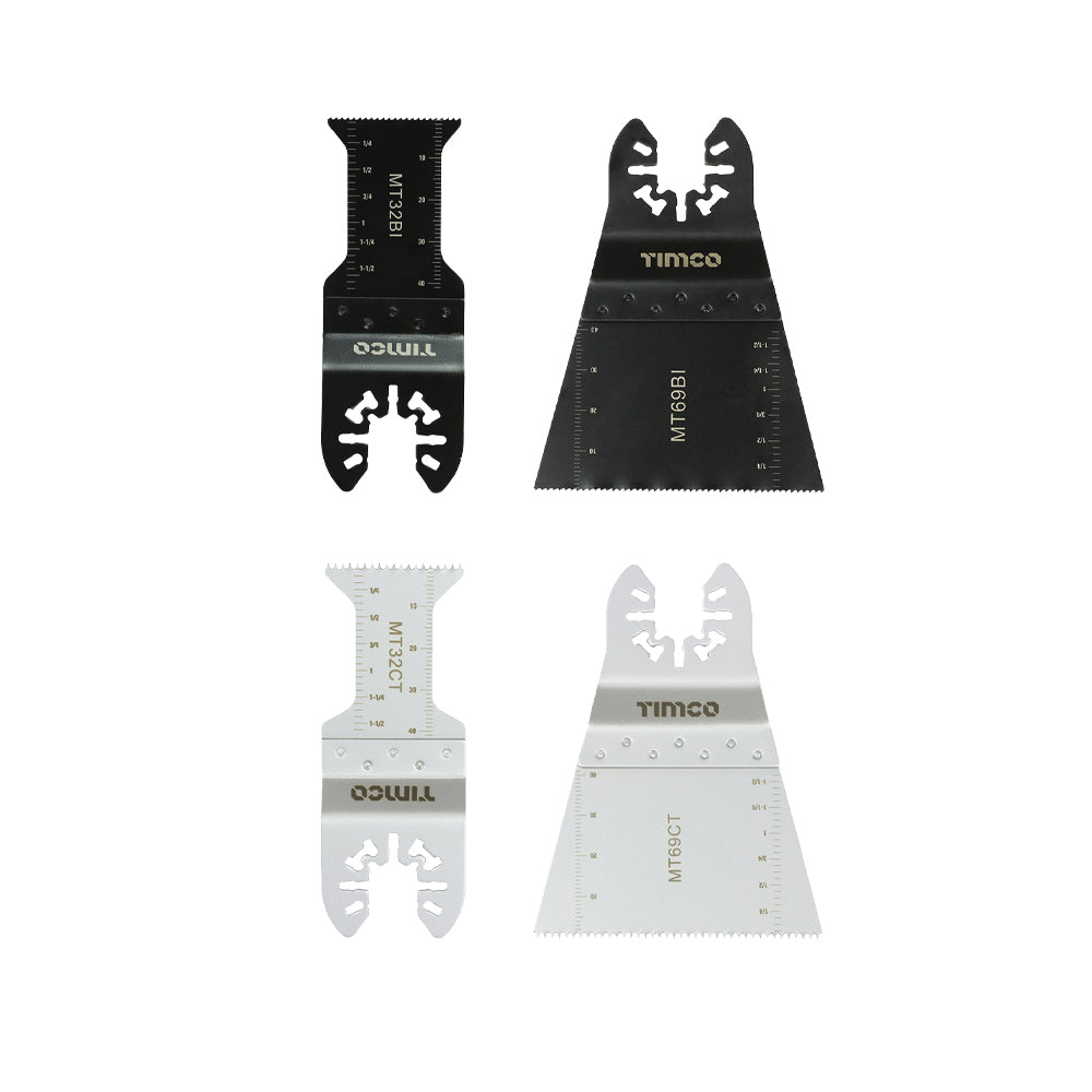 Multi-Tool Blade Sets - 4 Piece Set - Mixed - Blister Pack of 1