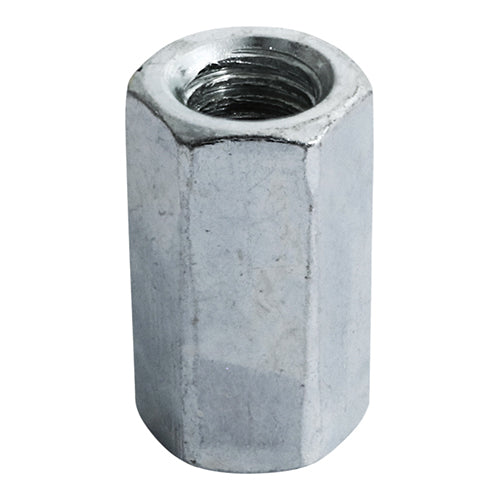 Hex Connector Nuts - Zinc - M12 - Box of 100