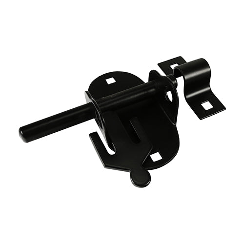 Oval Padbolt - Black - 4" - Plain Bag of 1