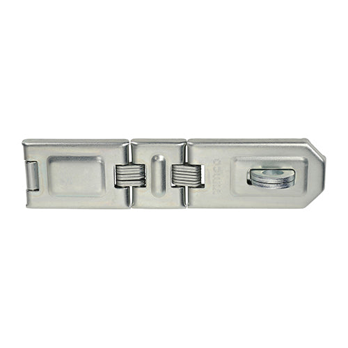 Double Hinged Hasp & Staple - Zinc - 200mm - Blister Pack of 1