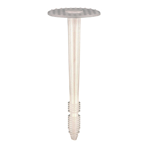 Plastic Insulation Fixings - White - 8.0 x 130 - Bag of 100