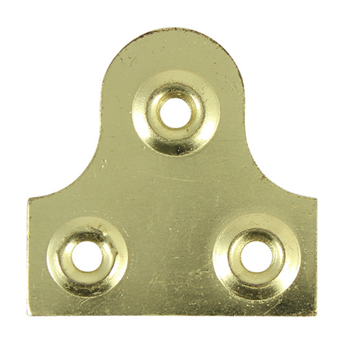 Mirror Plates - Plain - Electro Brass - 32mm - TIMpac of 4