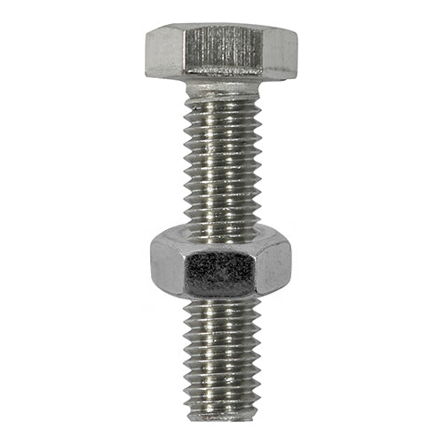 Set Screws & Hex Nuts - Stainless Steel - M6 x 16 - TIMpac of 8