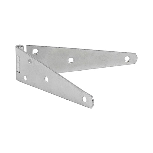 Pair of Medium Strap Tee Hinges - Zinc - 6" - Plain Bag of 1