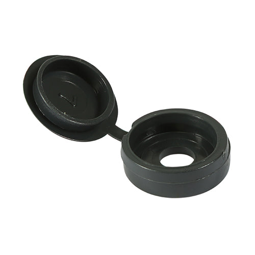 Hinged Screw Caps - Small - Dark Grey - To fit 3.0 to 4.5 Screw - TIMpac of 100