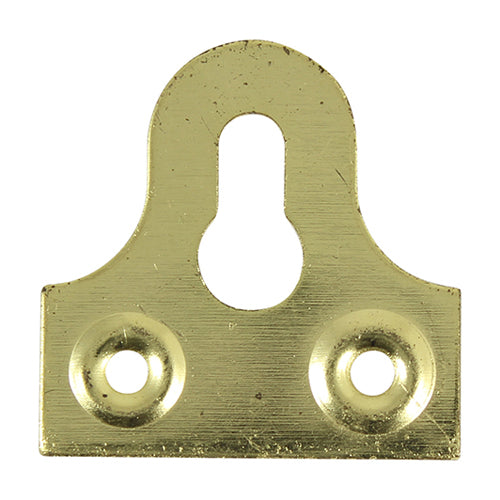 Mirror Plates - Slotted - Electro Brass - 38mm - TIMpac of 4