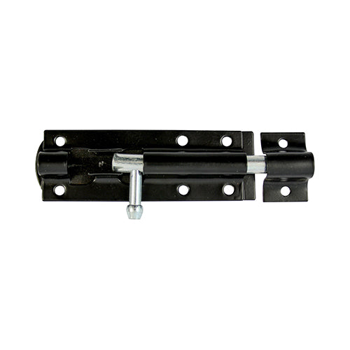 Straight Tower Bolt - Black - 3" - TIMpac of 1