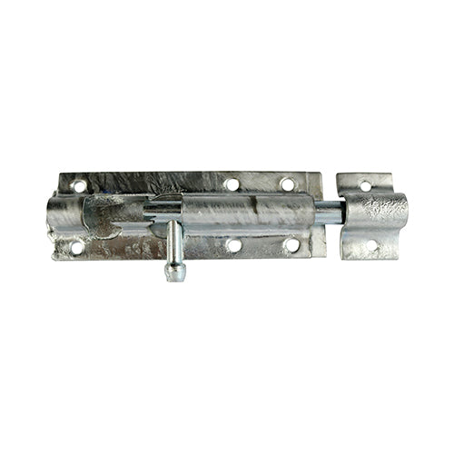 Straight Tower Bolt - Hot Dipped Galvanised - 6" - TIMpac of 1