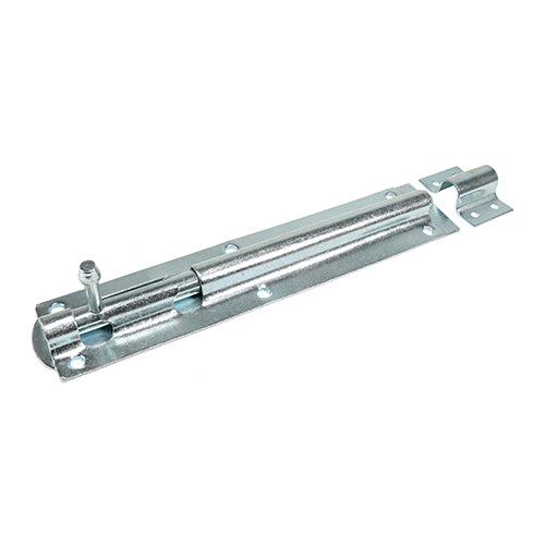 Straight Tower Bolt - Zinc - 8" - Plain Bag of 1