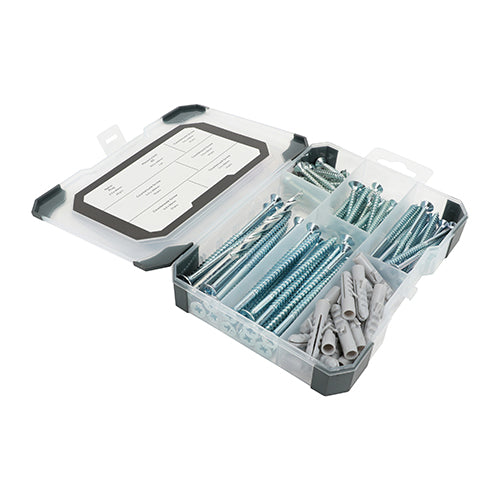 Mixed Tray - Screws Plug & Drill Bit - Zinc - Tray of 91