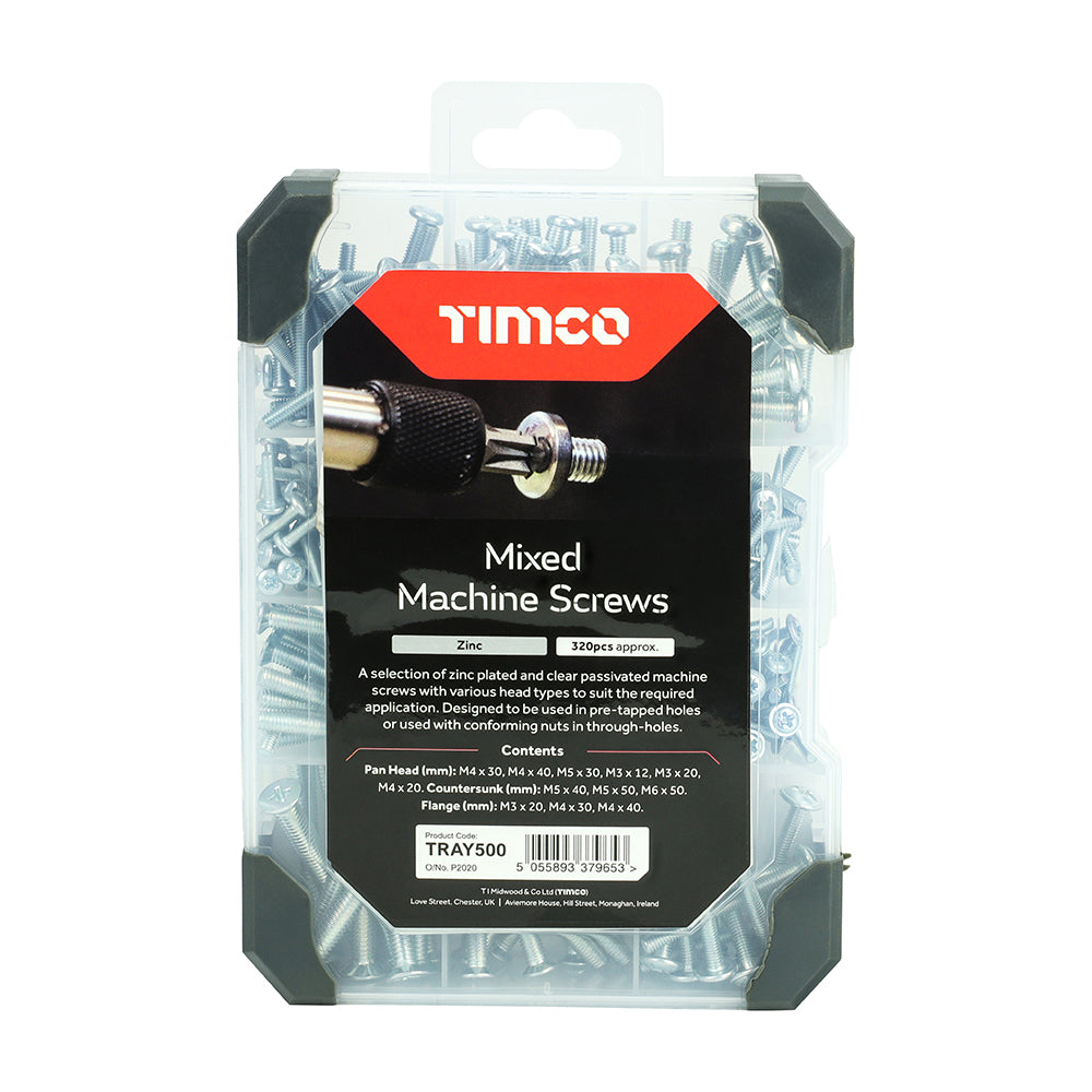 Mixed Tray - Machine Screws - Zinc - Tray of 320
