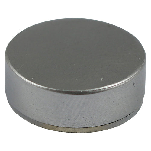 Threaded Screw Caps - Solid Brass - Satin Chrome - 14mm - TIMpac of 4
