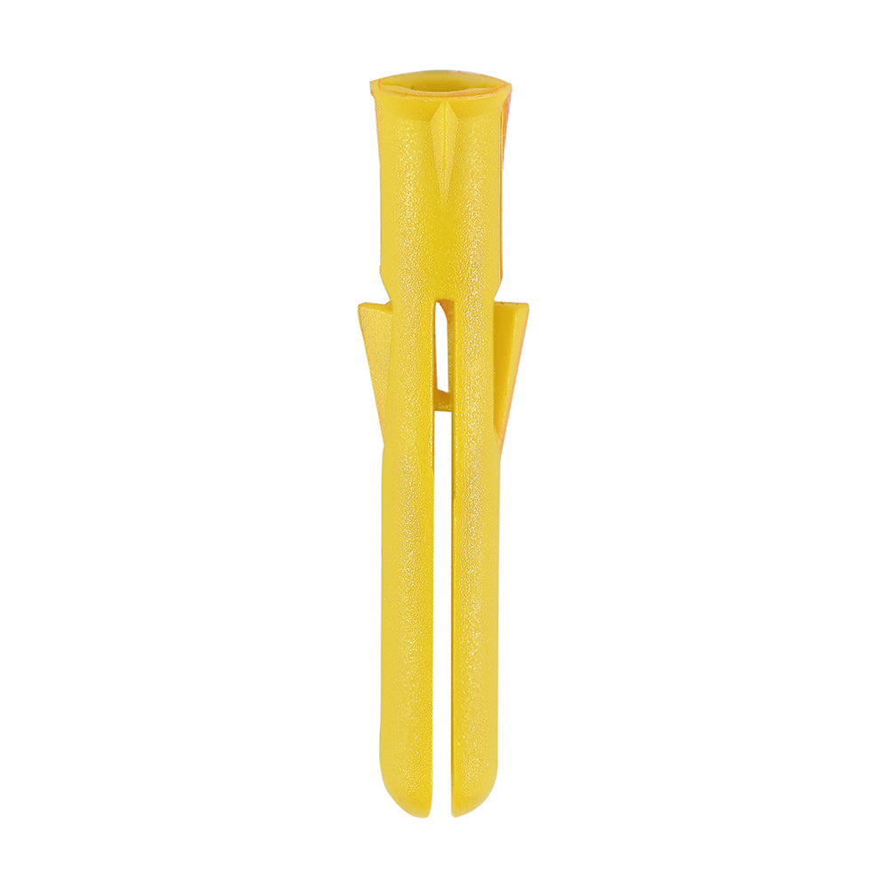 Premium Plastic Plugs - Yellow - 25mm - Bag of 1000